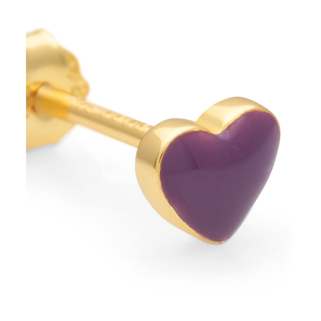 LULU Copenhagen Love U ørering 1 stk Ear stud, 1 pcs Purple Harvest