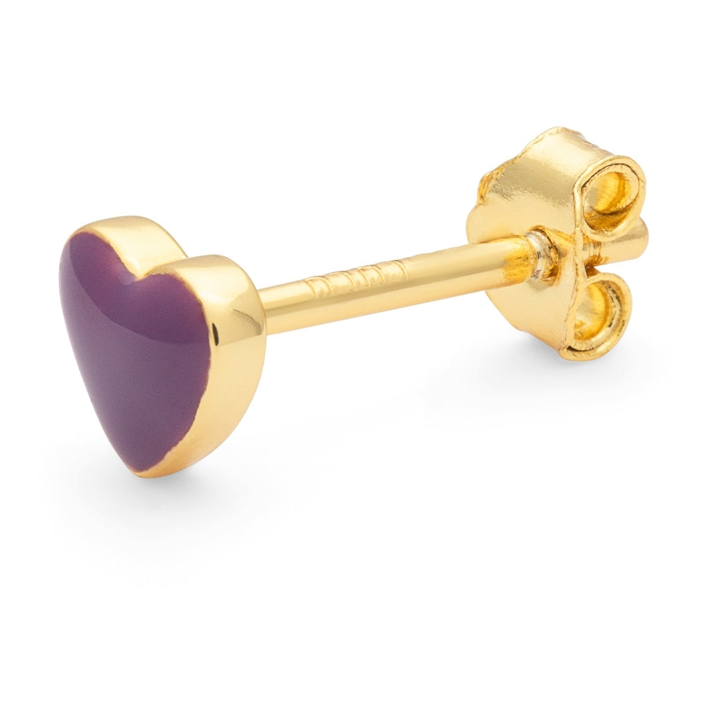 LULU Copenhagen Love U ørering 1 stk Ear stud, 1 pcs Purple Harvest