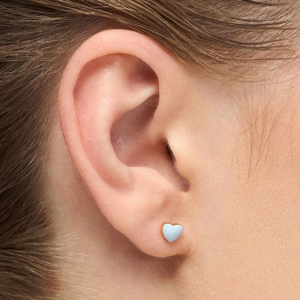 LULU Copenhagen Love U ørering 1 stk Ear stud, 1 pcs Skyride Blue