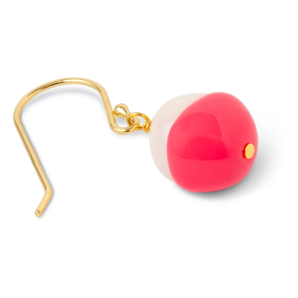 LULU Copenhagen LULU Baroque ørering 1 stk Ear stud, 1 pcs Pink Koral