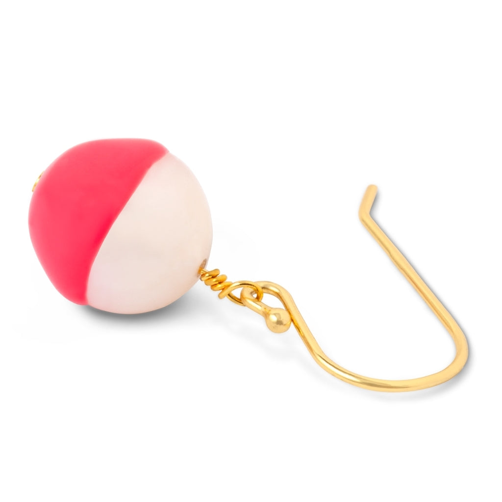 LULU Copenhagen LULU Baroque ørering 1 stk Ear stud, 1 pcs Pink Koral