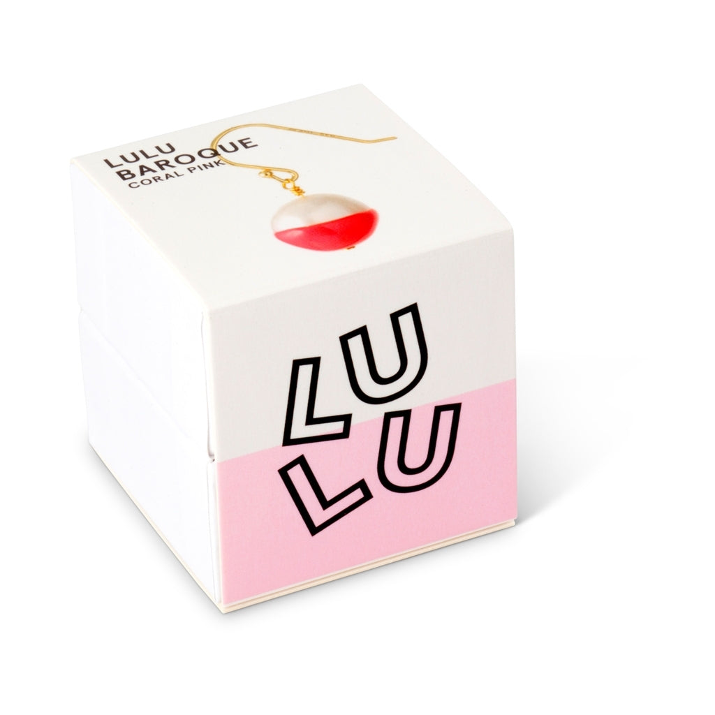LULU Copenhagen LULU Baroque ørering 1 stk Ear stud, 1 pcs Pink Koral
