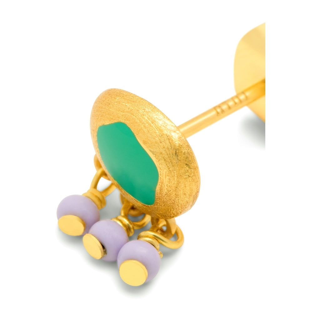 LULU Copenhagen Magic Stone Charms ørering 1 stk Ear stud, 1 pcs Forgyldt