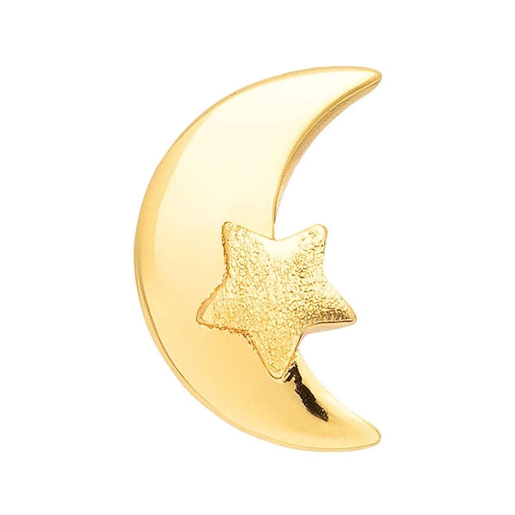 LULU Copenhagen Moon & Star ørering 1 stk Ear stud, 1 pcs Forgyldt