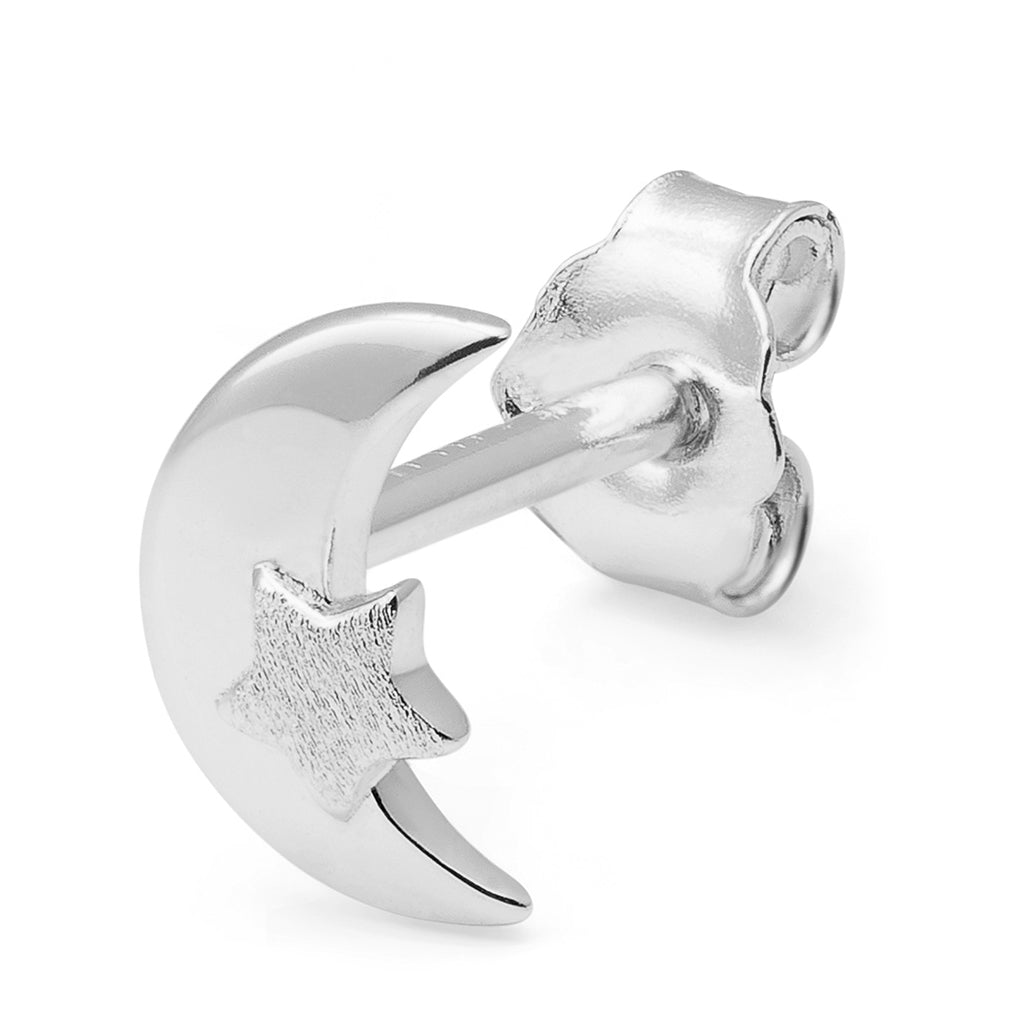 LULU Copenhagen Moon & Star ørering 1 stk Ear stud, 1 pcs Sølv