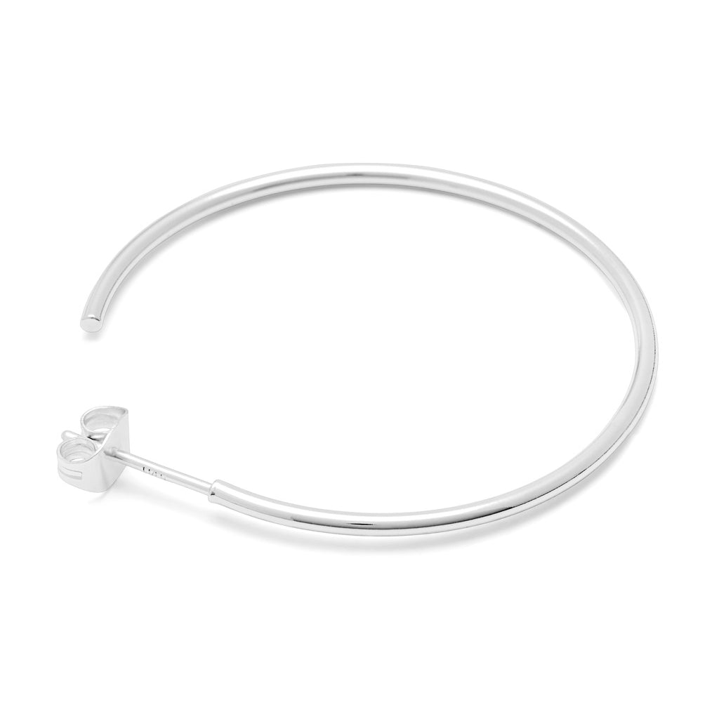 LULU Copenhagen Non Hoops Large par poleret Hoops Silver Plated