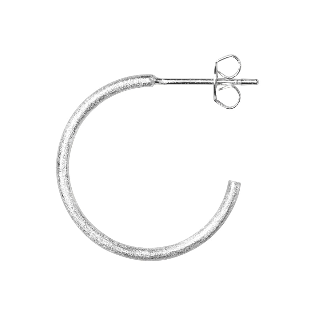 LULU Copenhagen Non Hoops Medium par Hoops Silver Plated