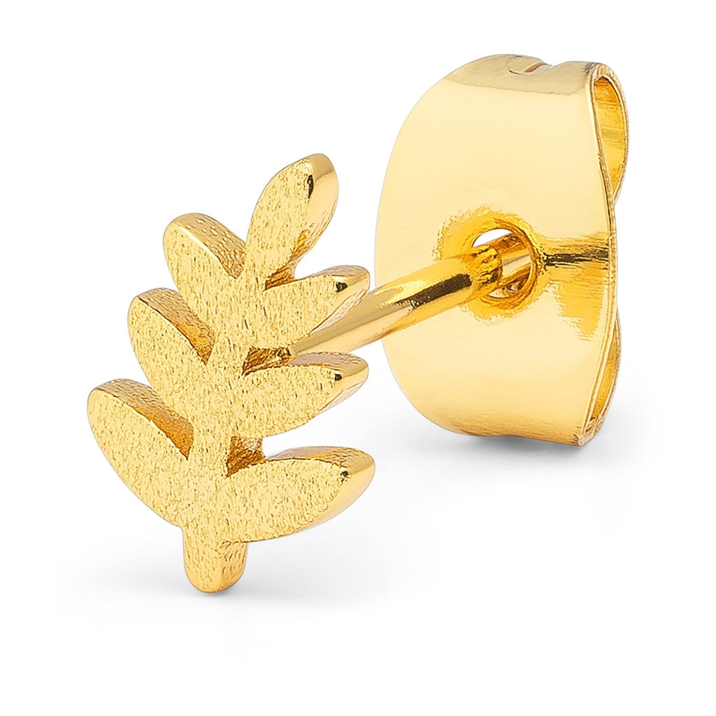LULU Copenhagen Olive Branch 1 stk Ear stud, 1 pcs Forgyldt