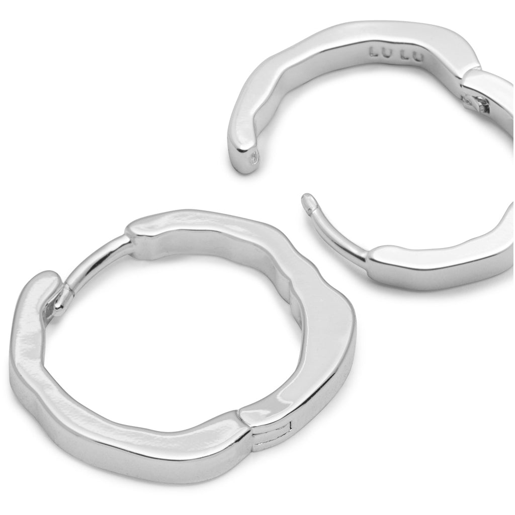 LULU Copenhagen Organic Hoops Par Hoops Silver Plated