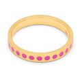 Pattern Ring forgyldt - Electric Fuchsia Pink