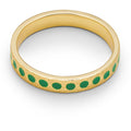Pattern Ring forgyldt - Lysegrøn