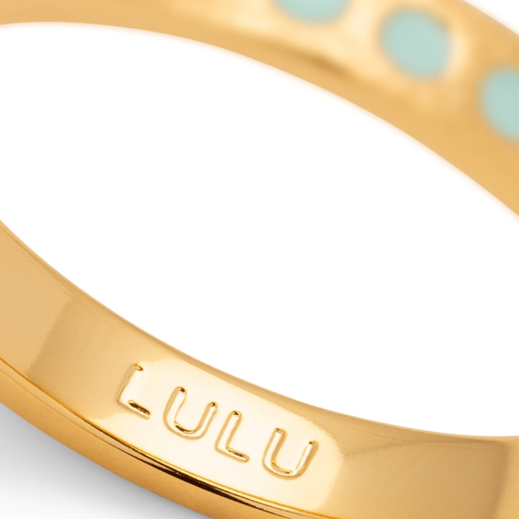 LULU Copenhagen Pattern Ring forgyldt Rings Mint