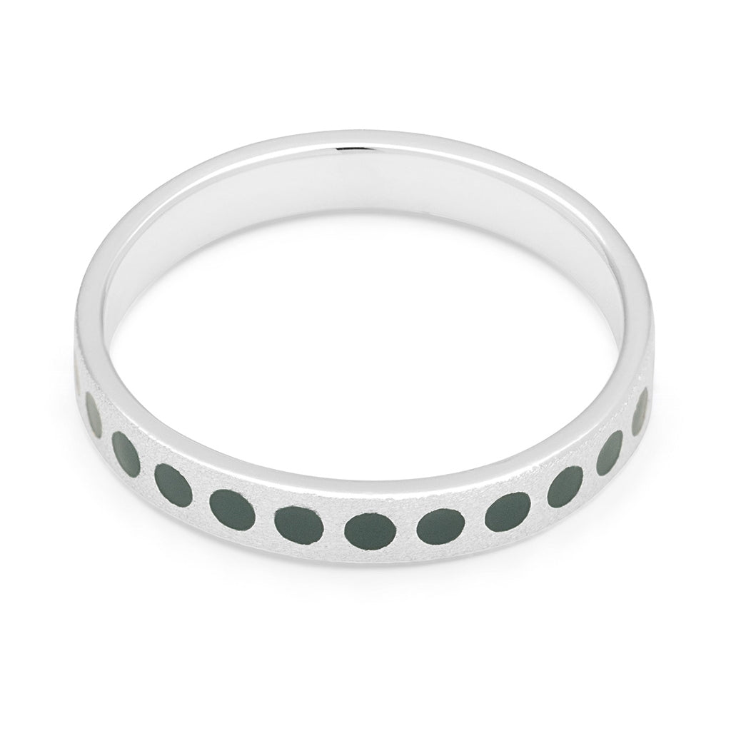 LULU Copenhagen Pattern Ring sølv Rings North Sea Green