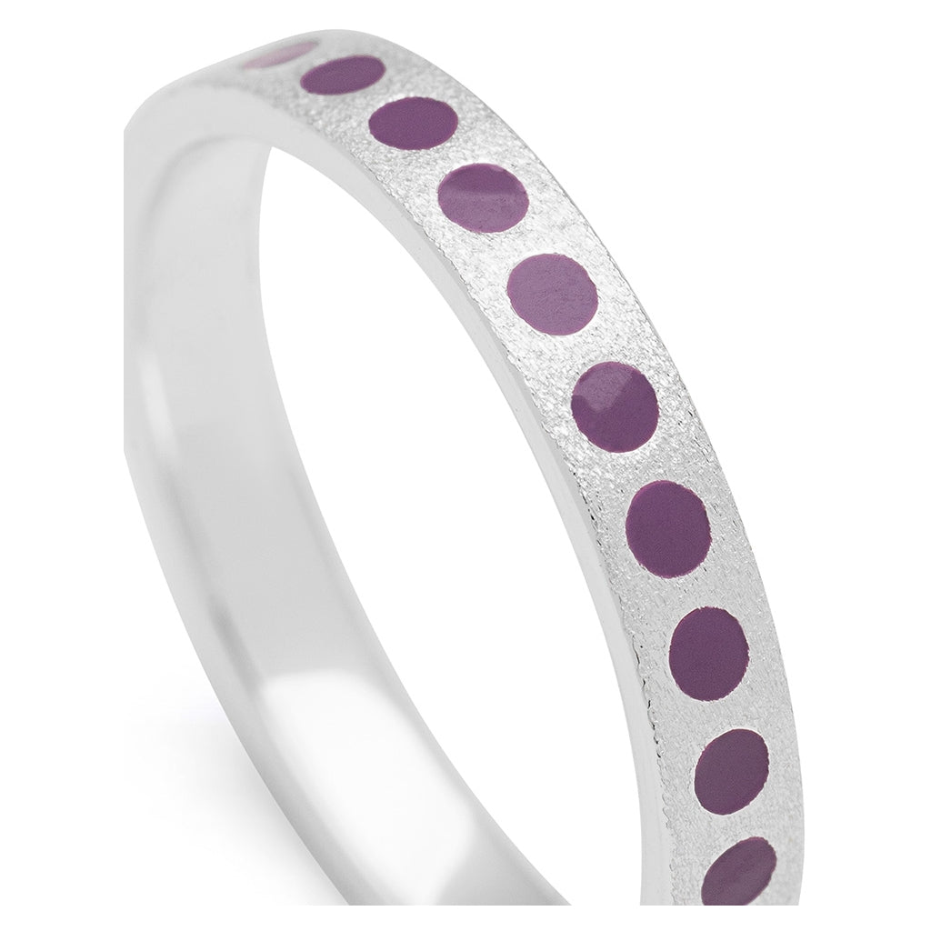 LULU Copenhagen Pattern Ring sølv Rings Purple Harvest