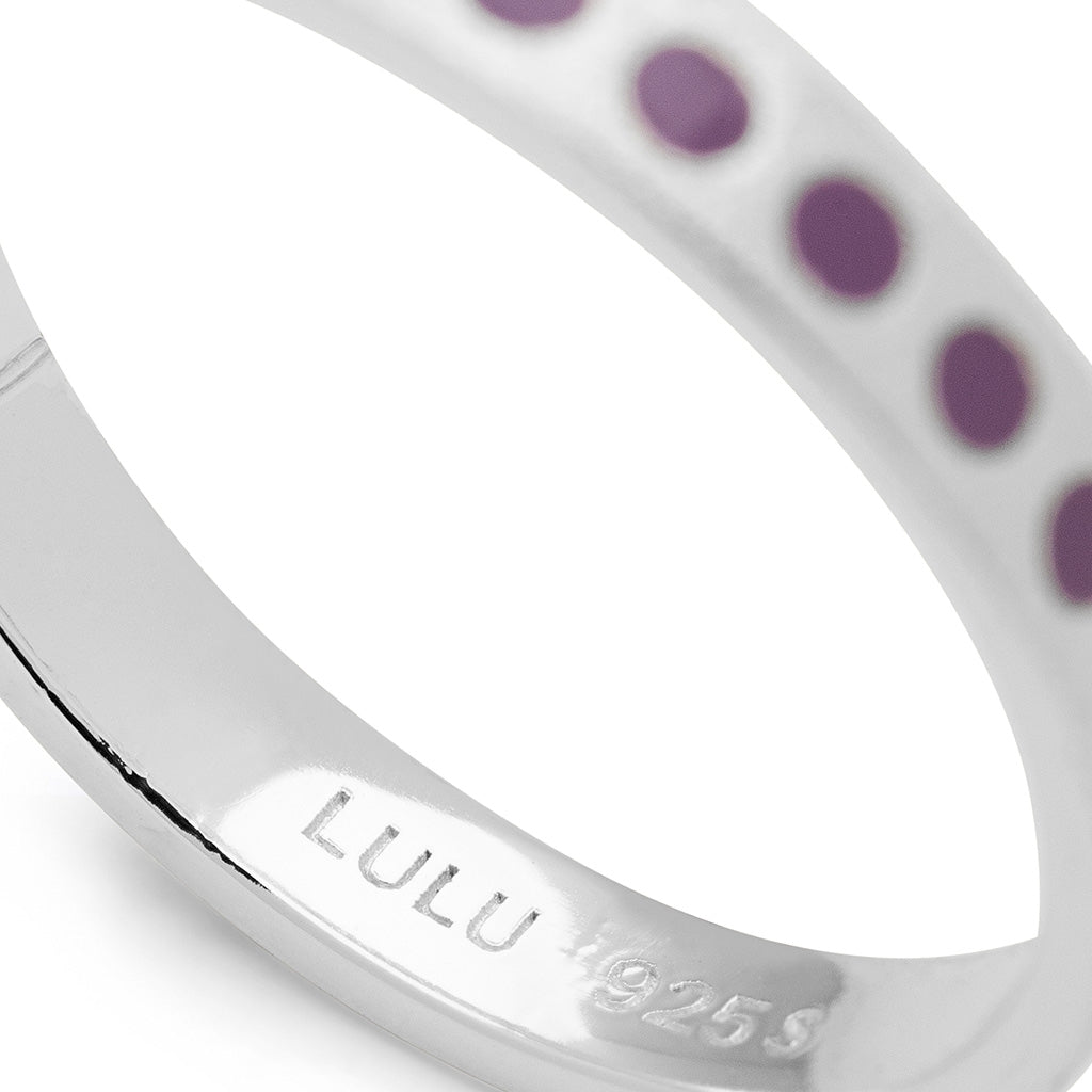LULU Copenhagen Pattern Ring sølv Rings Purple Harvest
