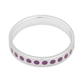 Pattern Ring sølv - Purple Harvest