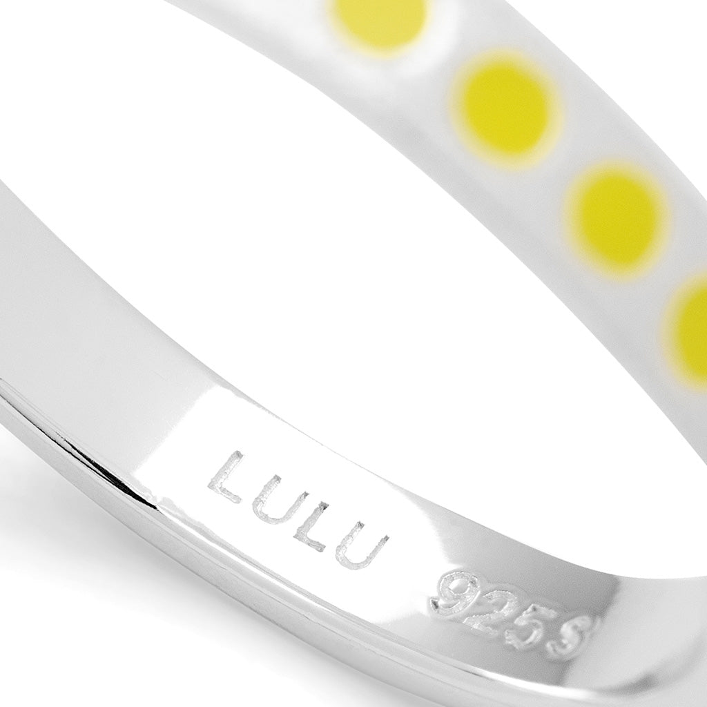 LULU Copenhagen Pattern Ring sølv Rings Wild Lime