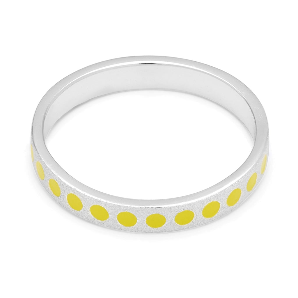 LULU Copenhagen Pattern Ring sølv Rings Wild Lime