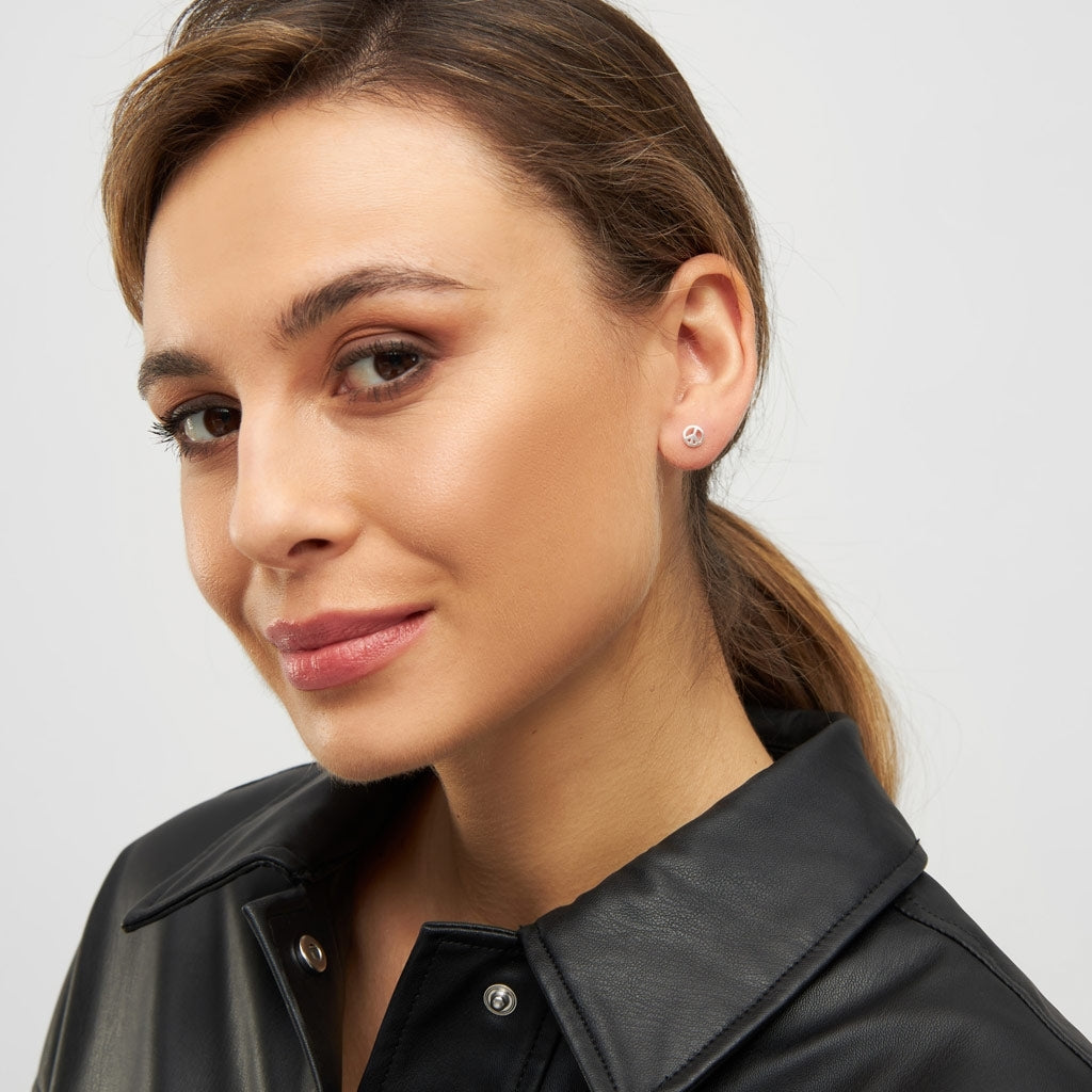 LULU Copenhagen Peace ørering 1 stk Ear stud, 1 pcs Sølv