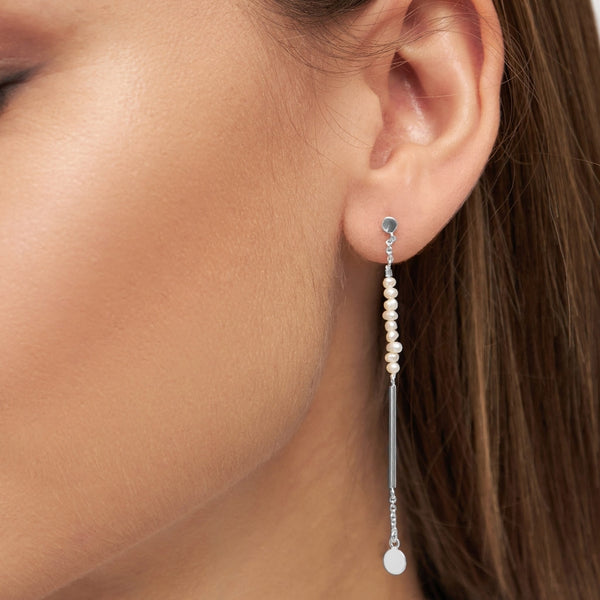 LULU Copenhagen Pearls & Pin 1 stk Ear stud, 1 pcs Sølv