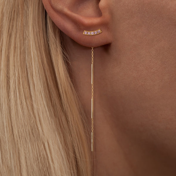 LULU Copenhagen Pin & Chain Add-on 1 stk Behind Earring Forgyldt