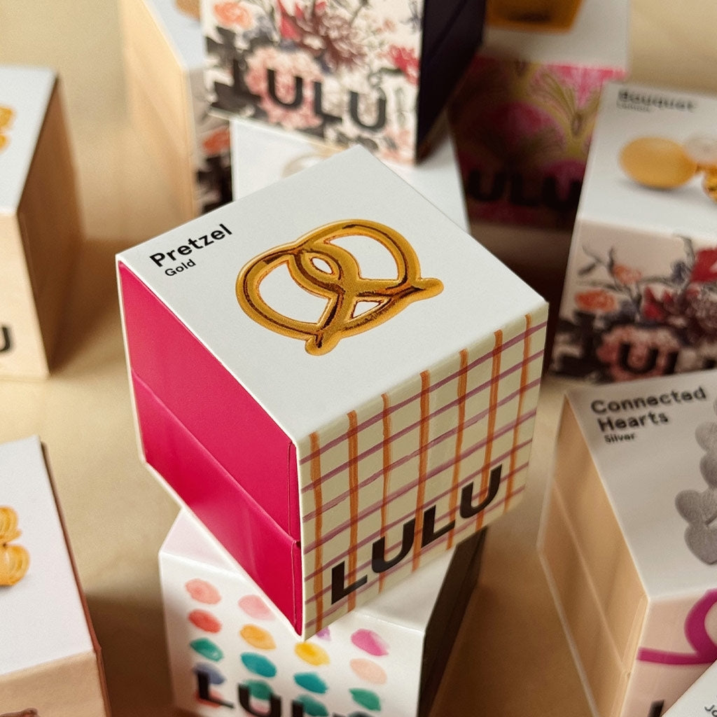 LULU Copenhagen Pretzel ørering 1 stk Ear stud, 1 pcs Forgyldt