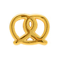 Pretzel ørering 1 stk - Forgyldt