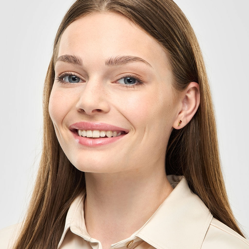 LULU Copenhagen Rose ørering 1 stk. Ear stud, 1 pcs Forgyldt