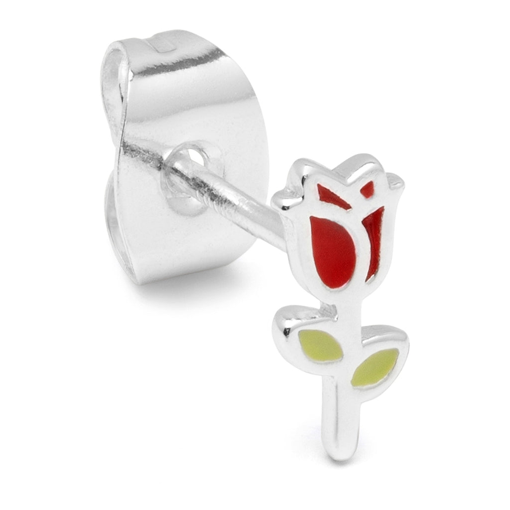 LULU Copenhagen Rose ørering 1 stk. Ear stud, 1 pcs Silver Plated