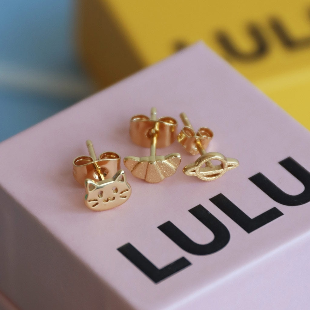 LULU Copenhagen Saturn ørering 1 stk Ear stud, 1 pcs Forgyldt