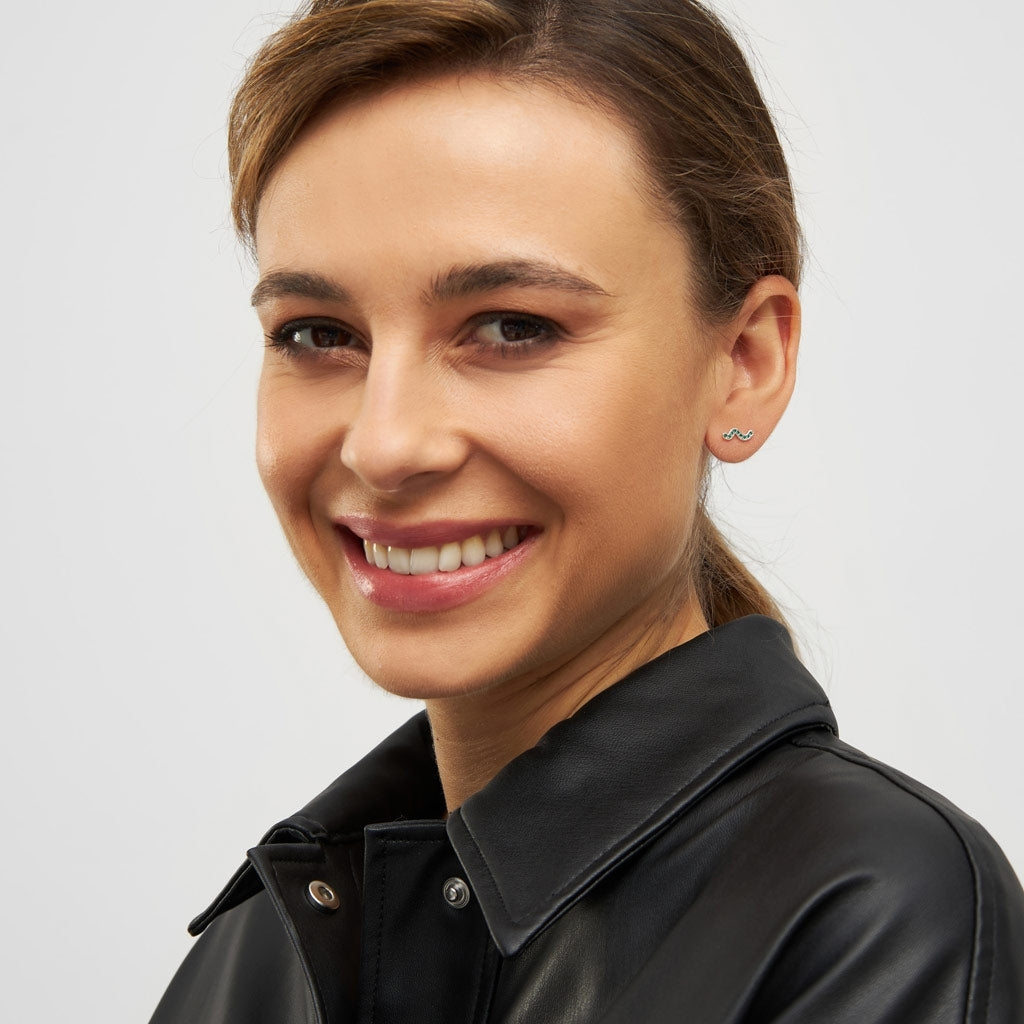 LULU Copenhagen Snaky ørering 1 stk Ear stud, 1 pcs Grøn