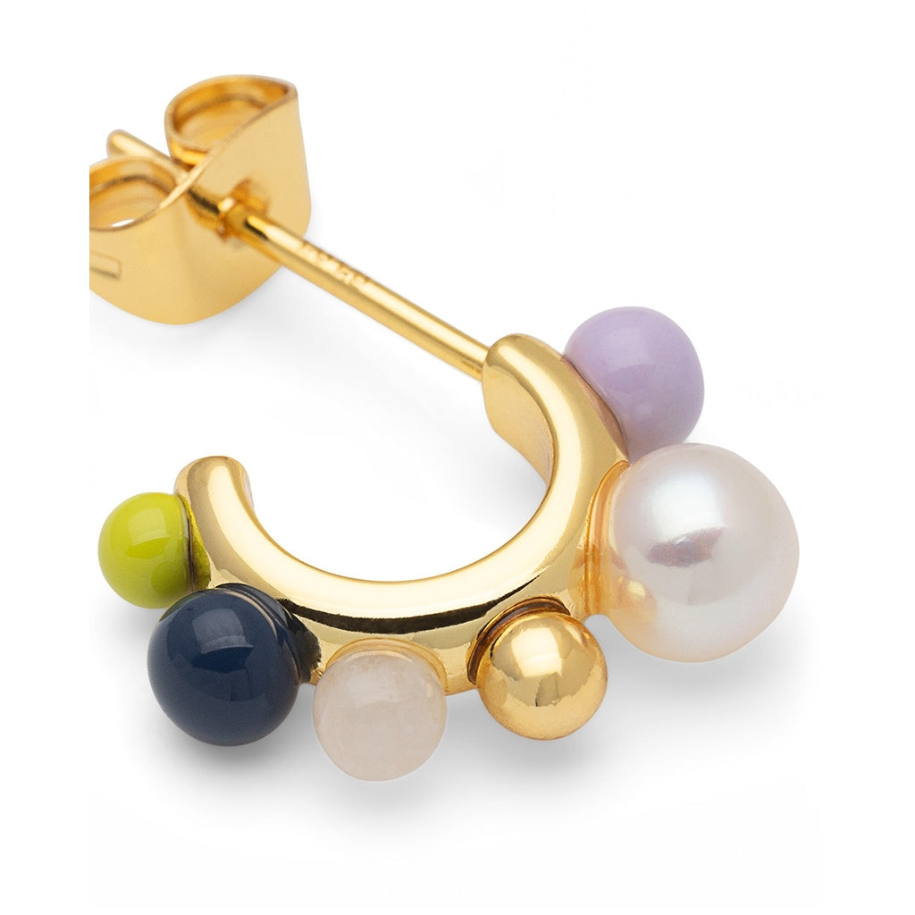 LULU Copenhagen Space Hoops Par forgyldt Hoops Milky Way