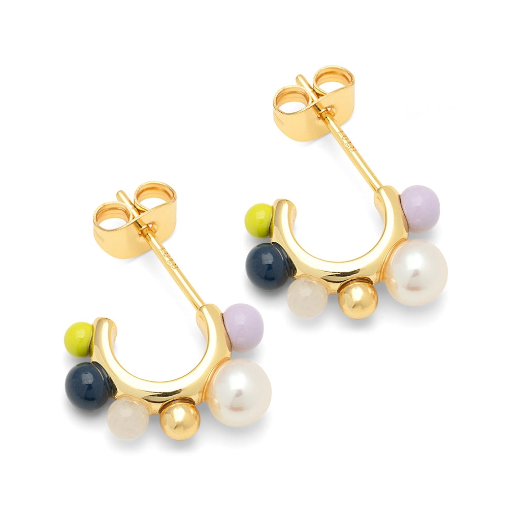 LULU Copenhagen Space Hoops Par forgyldt Hoops Milky Way