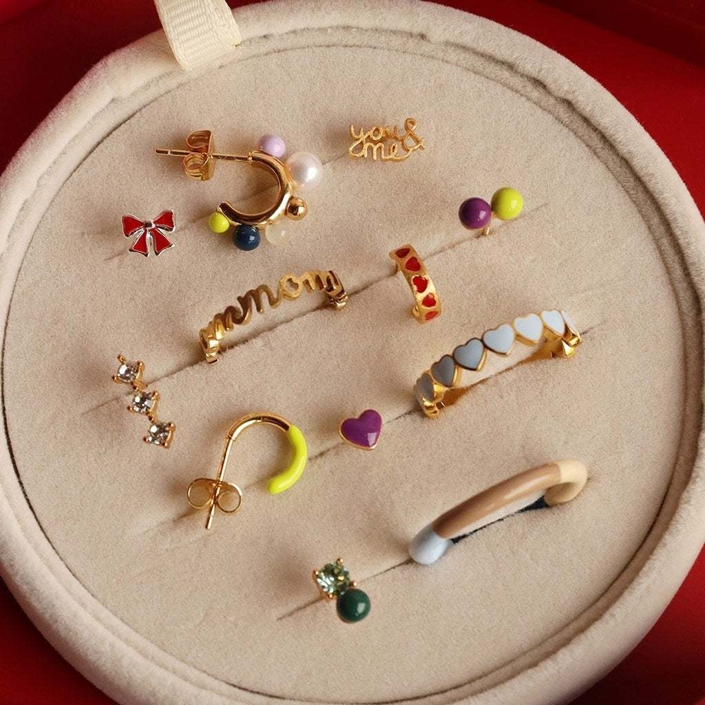 LULU Copenhagen Space Hoops Par sølv Hoops Milky Way