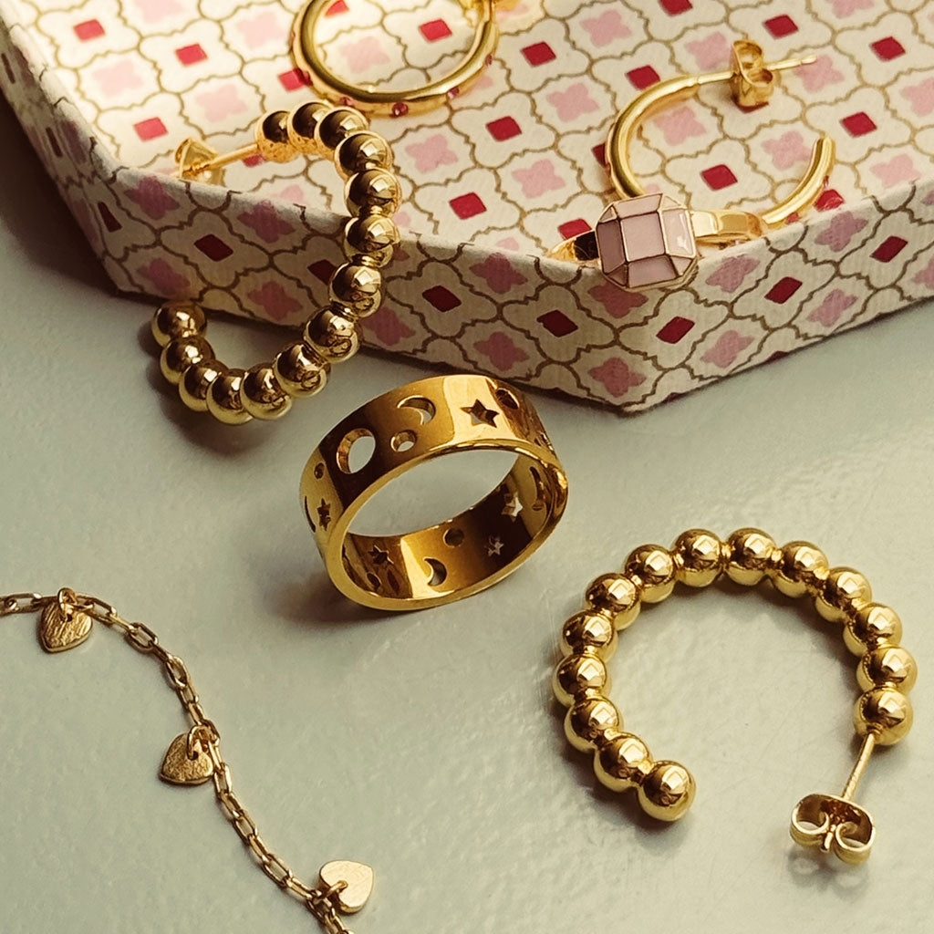 LULU Copenhagen Stardust Ring Rings Forgyldt