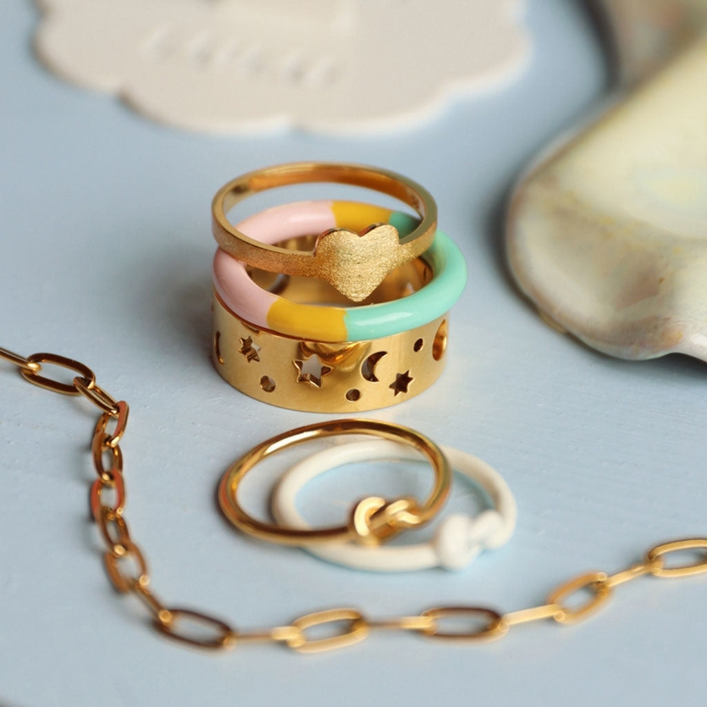 LULU Copenhagen Stardust Ring Rings Forgyldt