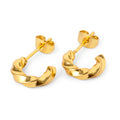 Swirl Hoops Small par - Forgyldt