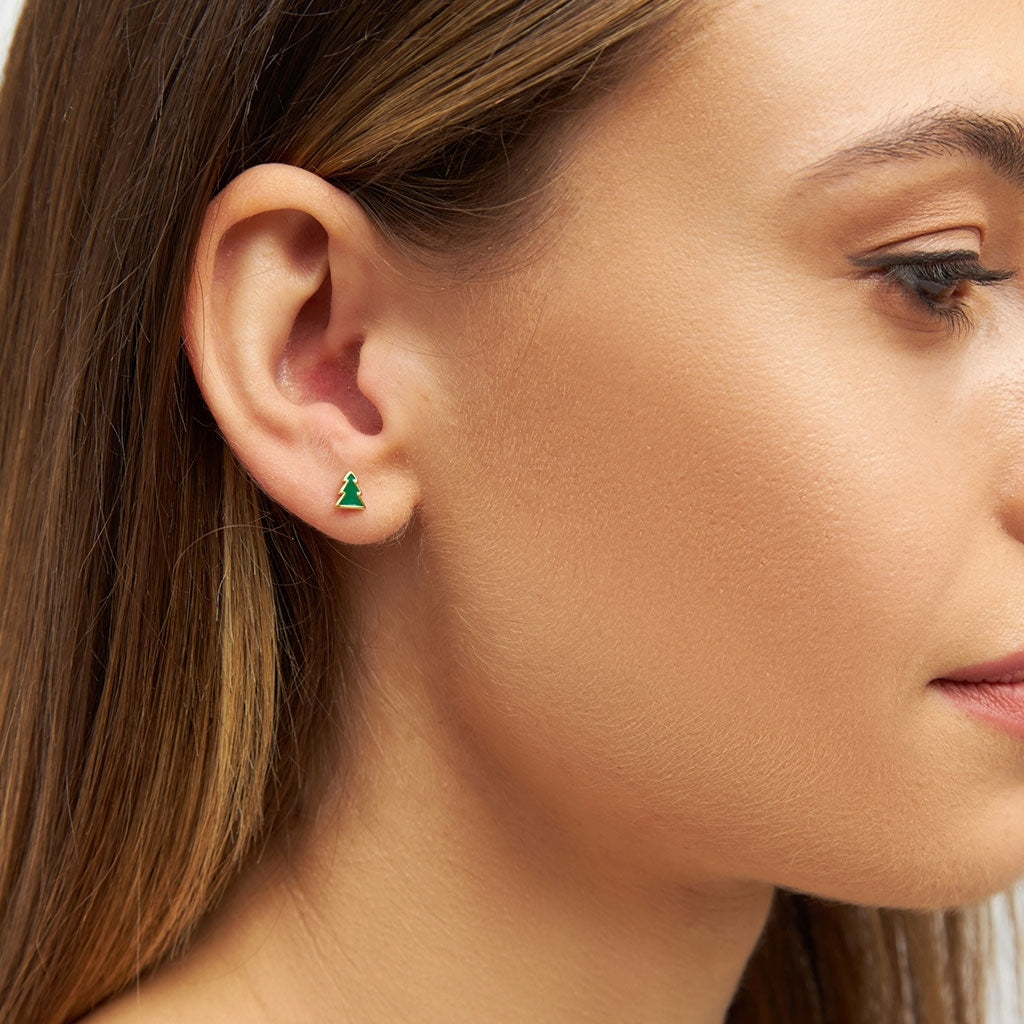 LULU Copenhagen The Green Tree ørering 1 stk Ear stud, 1 pcs Grøn