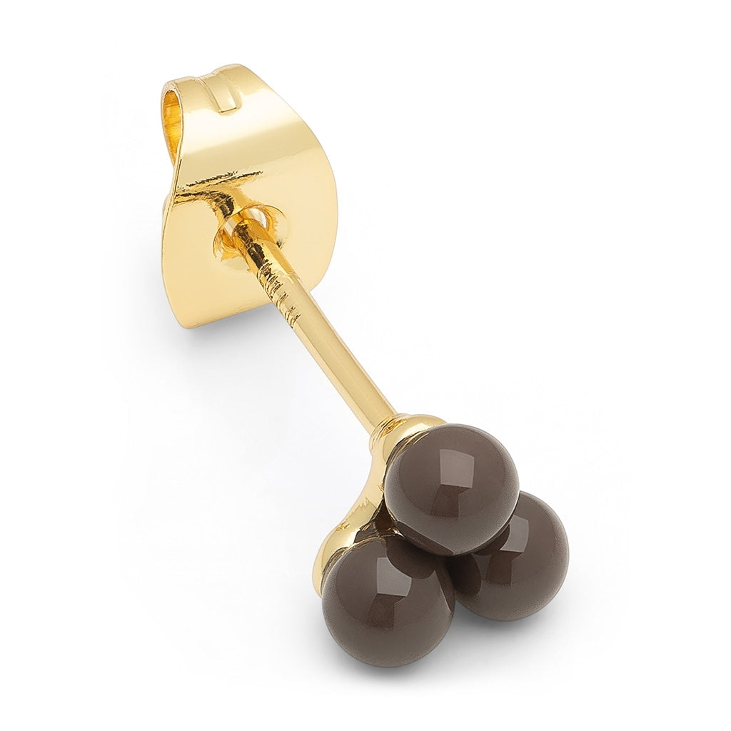 LULU Copenhagen Trio ørering 1 stk Ear stud, 1 pcs Cocoa Powder