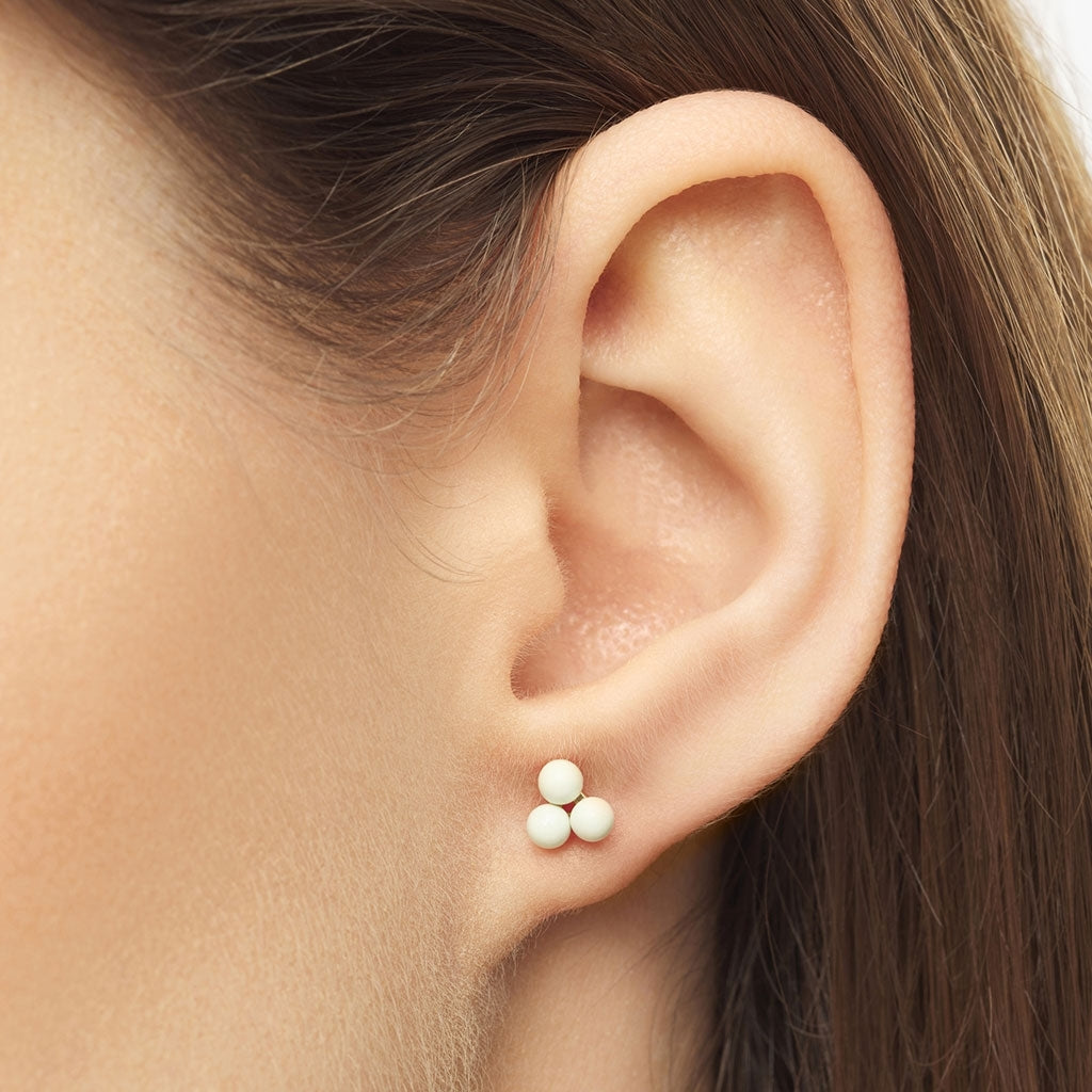 LULU Copenhagen Trio ørering 1 stk Ear stud, 1 pcs Coconut Milk