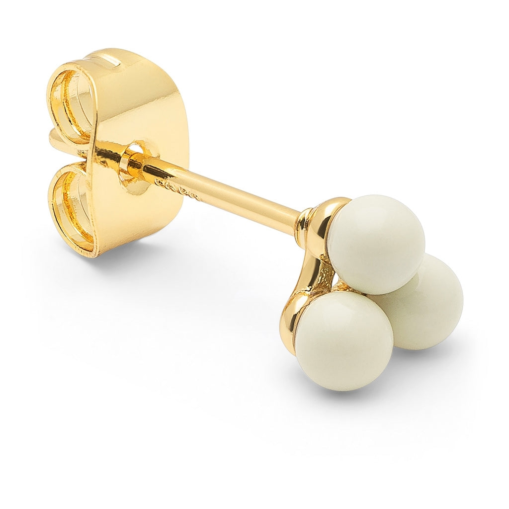 LULU Copenhagen Trio ørering 1 stk Ear stud, 1 pcs Coconut Milk