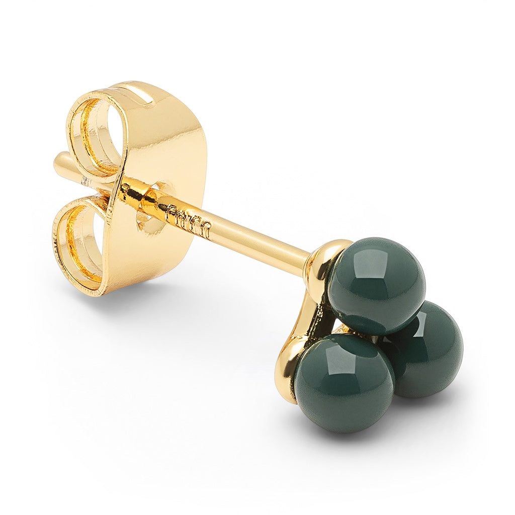 LULU Copenhagen Trio ørering 1 stk Ear stud, 1 pcs North Sea Green