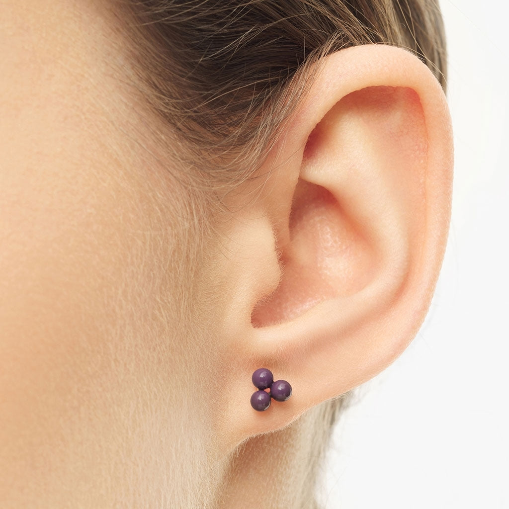 LULU Copenhagen Trio ørering 1 stk Ear stud, 1 pcs Purple Harvest