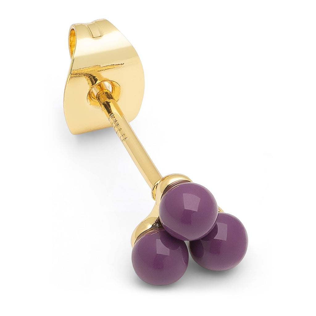 LULU Copenhagen Trio ørering 1 stk Ear stud, 1 pcs Purple Harvest