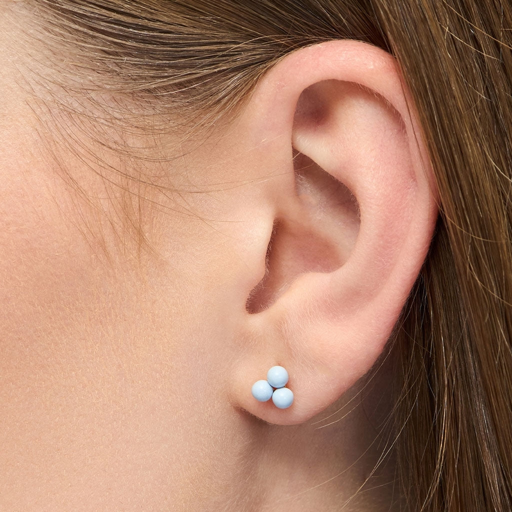 LULU Copenhagen Trio ørering 1 stk Ear stud, 1 pcs Skyride Blue