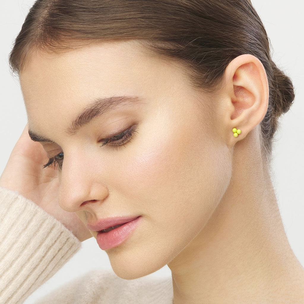 LULU Copenhagen Trio ørering 1 stk Ear stud, 1 pcs Wild Lime