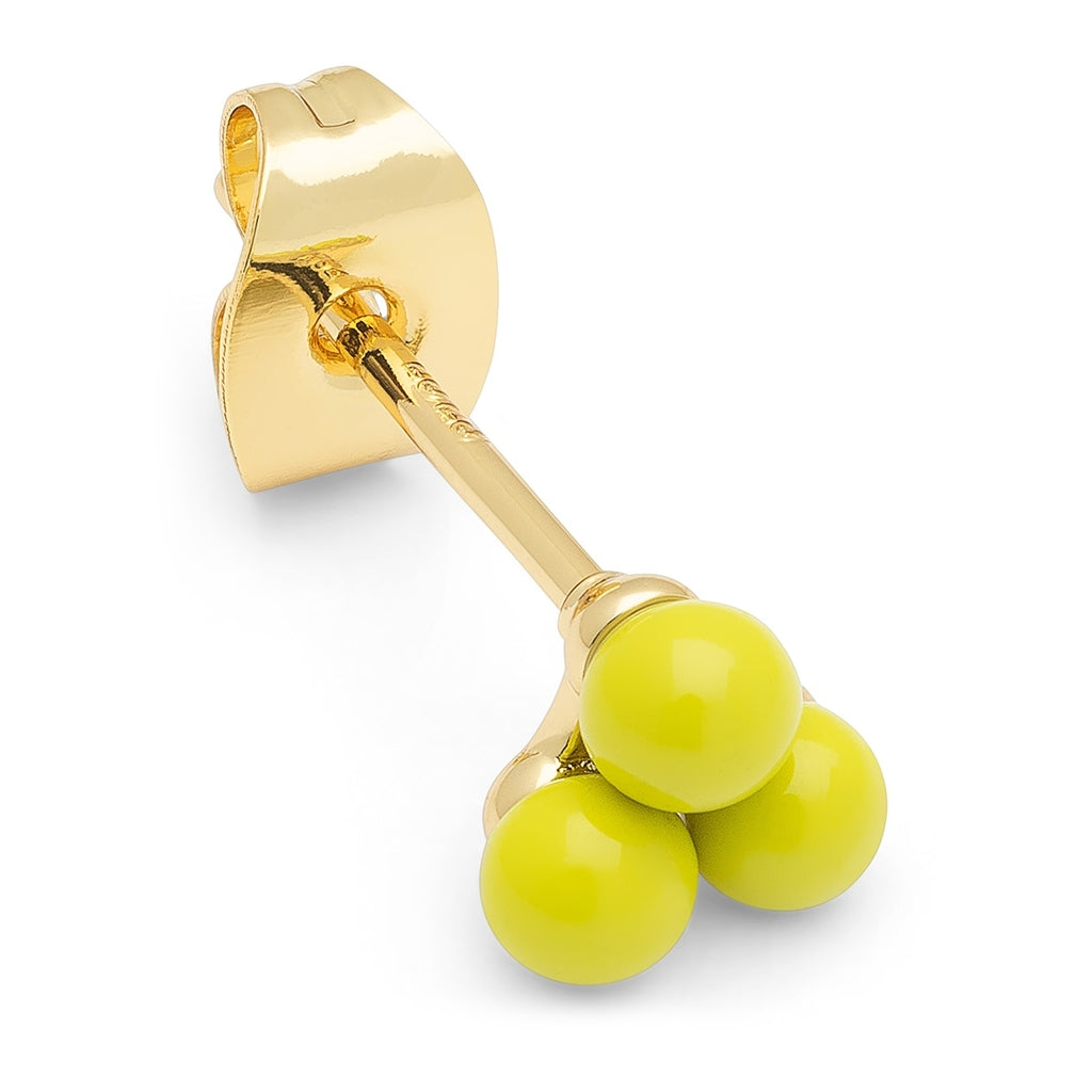LULU Copenhagen Trio ørering 1 stk Ear stud, 1 pcs Wild Lime