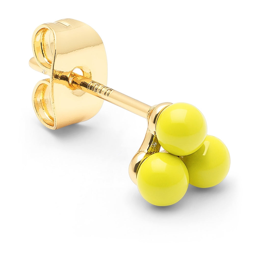 LULU Copenhagen Trio ørering 1 stk Ear stud, 1 pcs Wild Lime