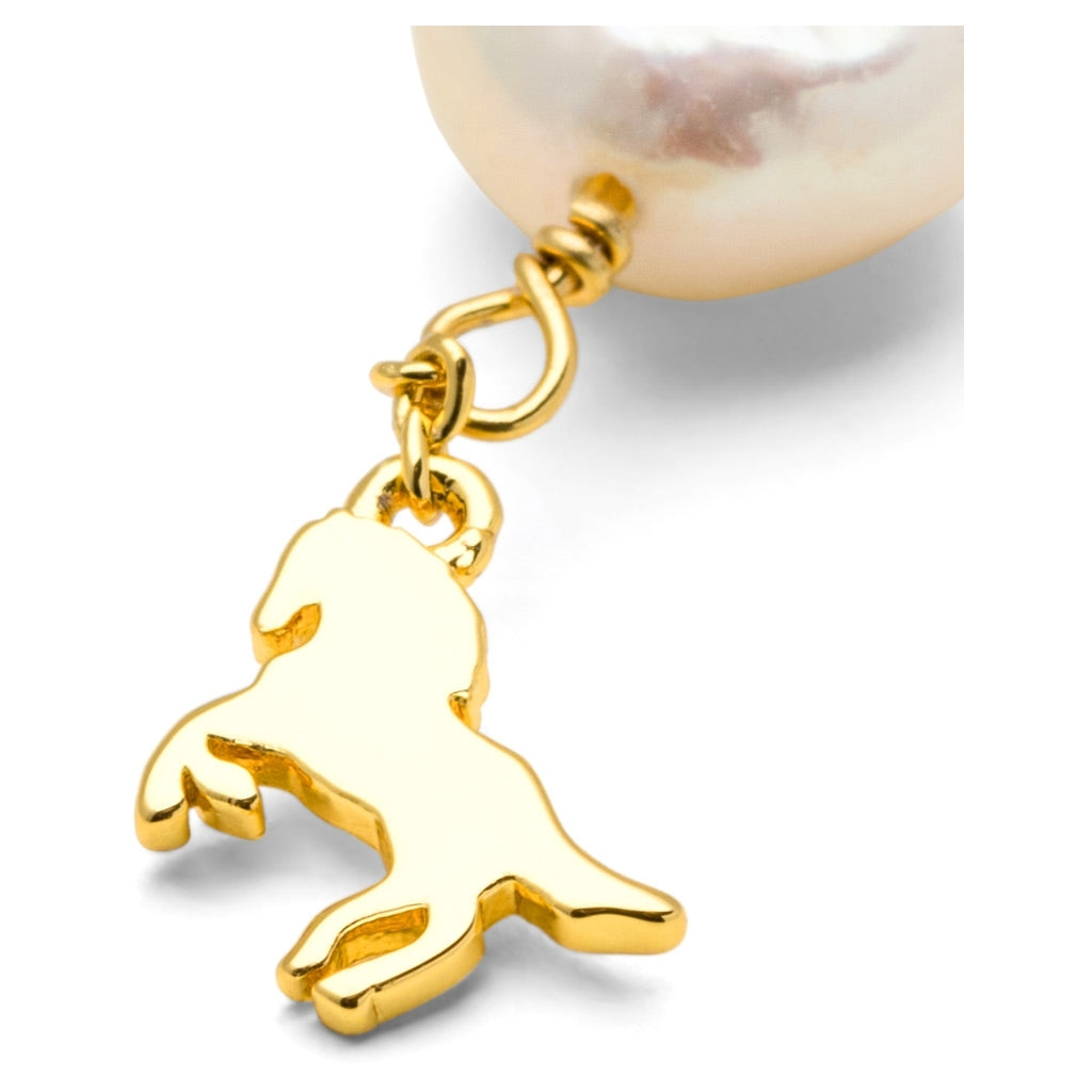 LULU Copenhagen Wild Horse Pearl ørering 1 stk forgyldt Ear stud, 1 pcs Forgyldt