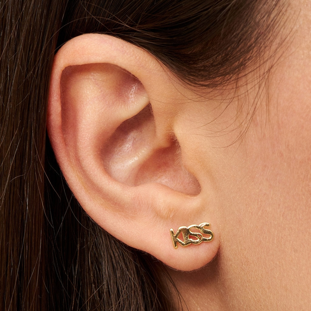 LULU Copenhagen Word Kiss ørering 1 stk Ear stud, 1 pcs Forgyldt